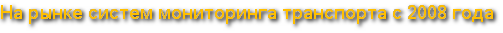 На рынке систем мониторинга транспорта с 2008 года